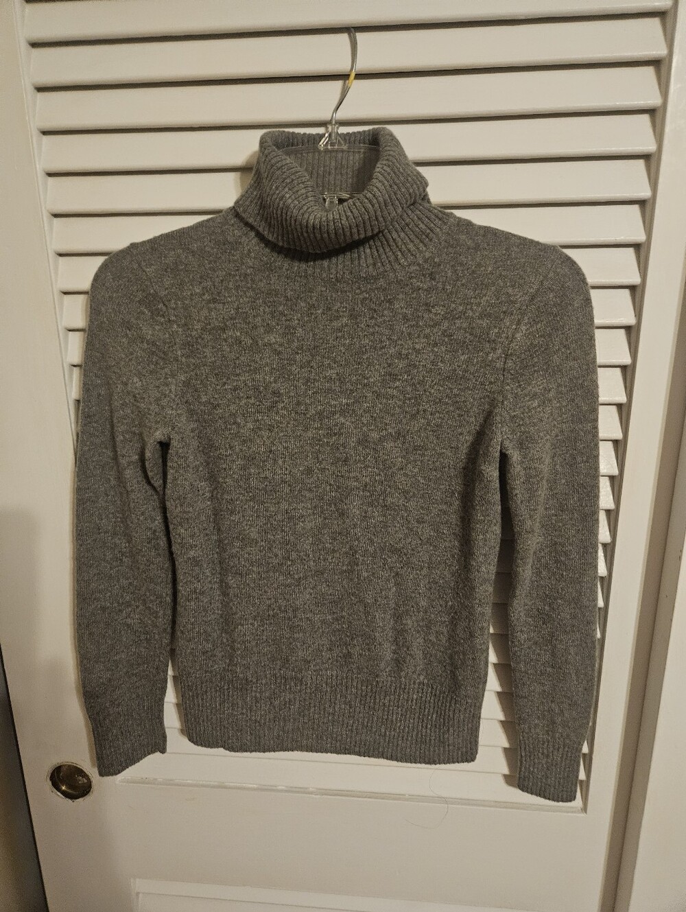 Peck & Peck WoMen's Gray Turtleneck Sweater SP 100% Cashmere